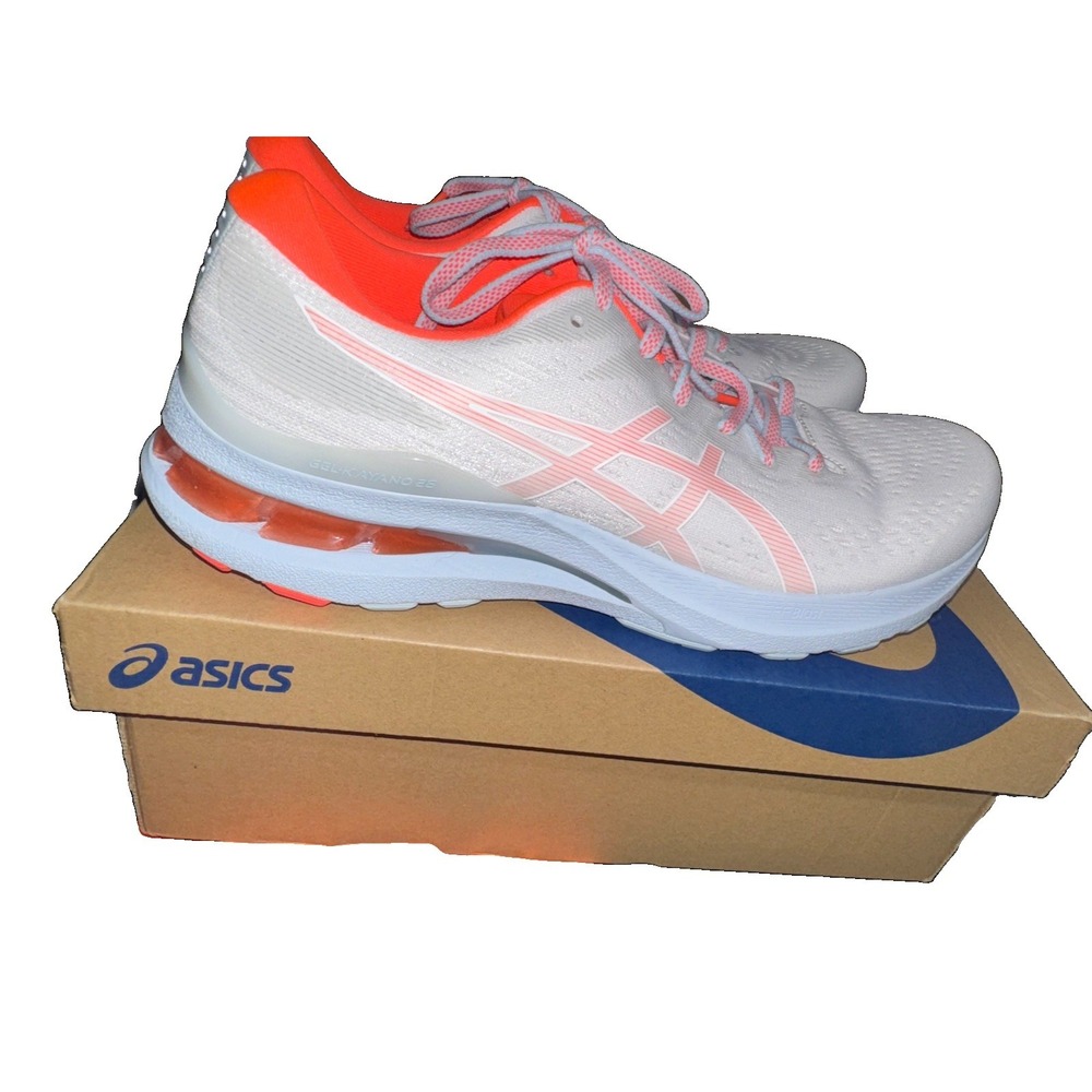 ASICS Womens Gel Kayano 28 White/ Flash Coral, US Women Size 11.5 Regular NWOT